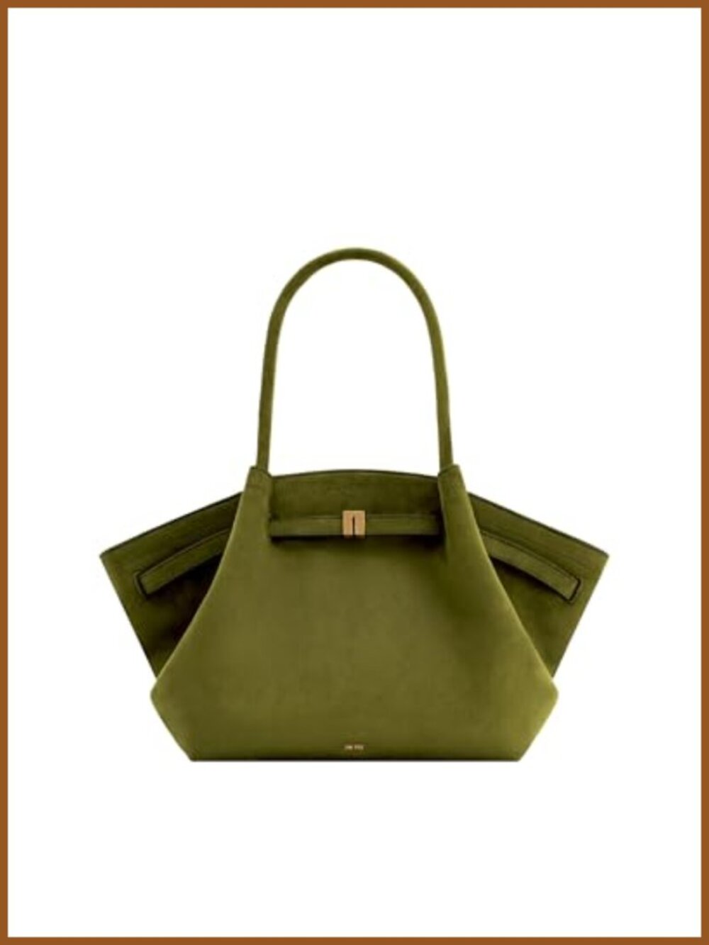 Faux Suede Medium Tote Bag Magnetic Snap Everyday Handbag